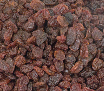 Raisins (approx 250-350 per 100g)
